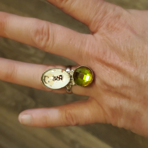 New Unique Fancy Glass Anime Girl Rainbow Topaz Magic 925 Silver Ring. - Picture 16 of 16